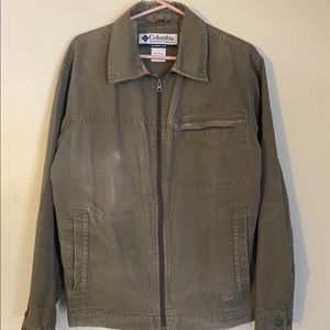 Columbia Trucker style jacket workwear distressed grunge